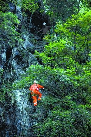 女子墜百米懸崖掛樹枝躲過一劫_爬山作文400字_兩女子爬山被困400米高懸崖