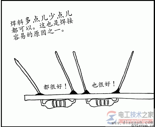 焊料多點兒少點兒都可以